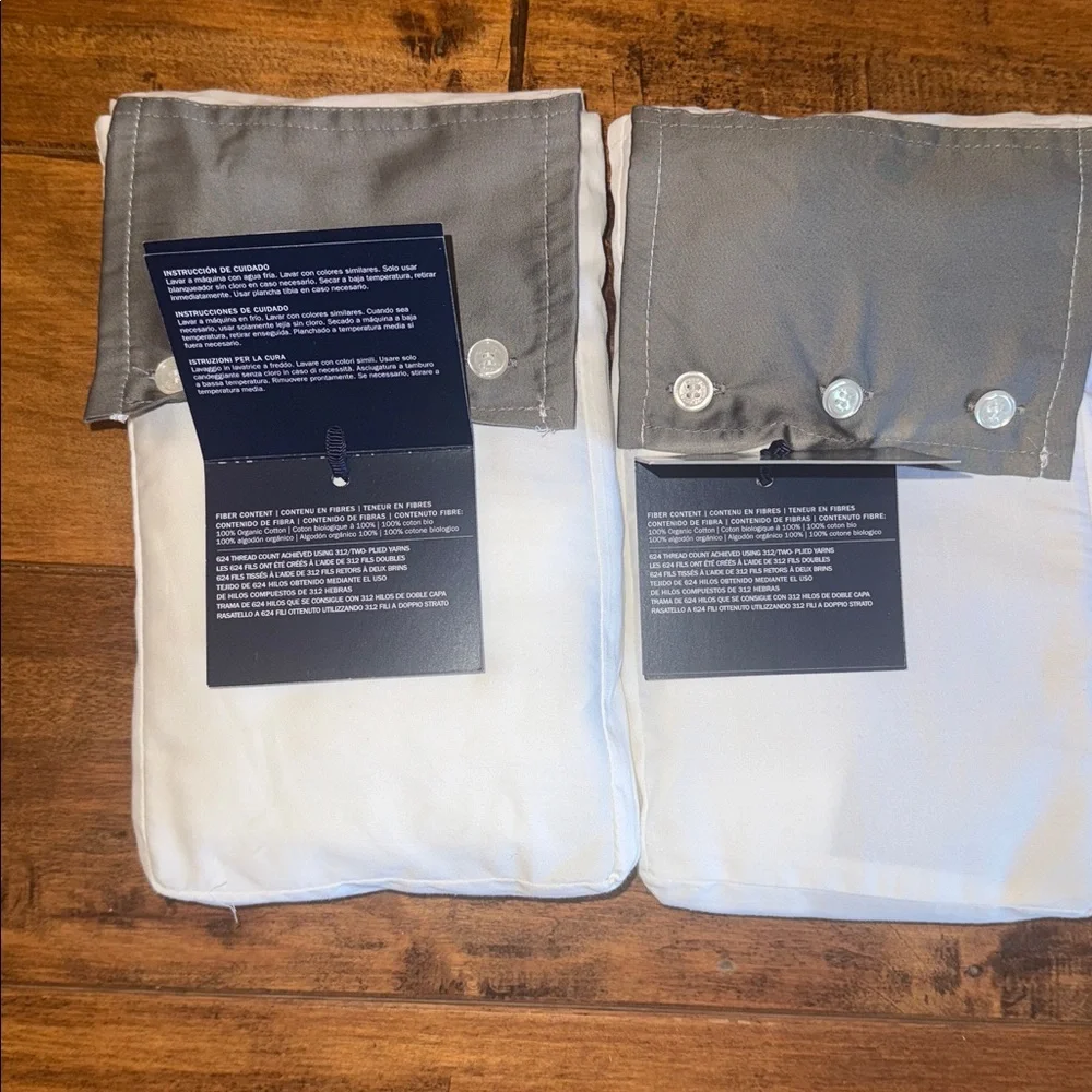 2 Ralph Lauren Home Organic Sateen Border Euro Sham 26